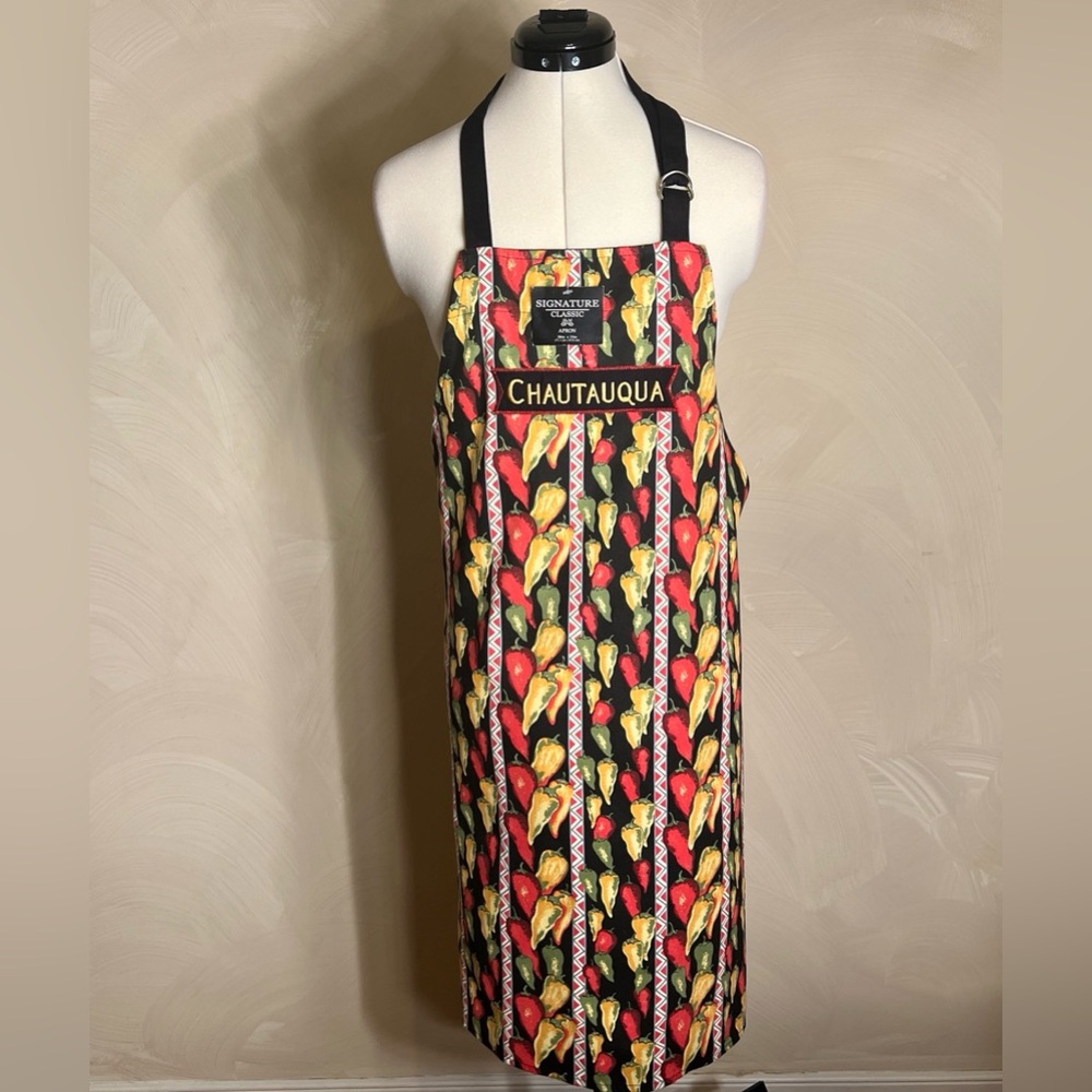 J&M Kitchen Caliente Spicy Hot Pepper 100% Cotton Chef Cooking Apron| Chautauqua